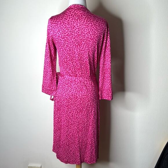 Diane von Furstenberg Pink Silk New Julian Two Wrap Dress - Picture 5 of 7